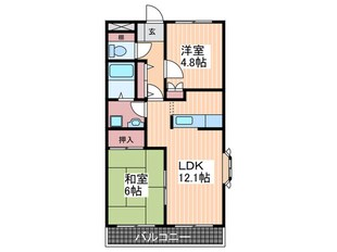 フォレストハイムＤ　Ⅱ番館の物件間取画像